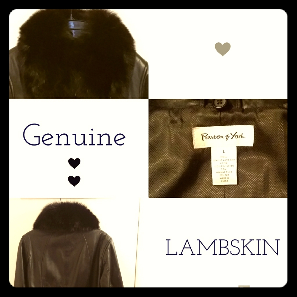 Beautiful Preston & York Leather Coat